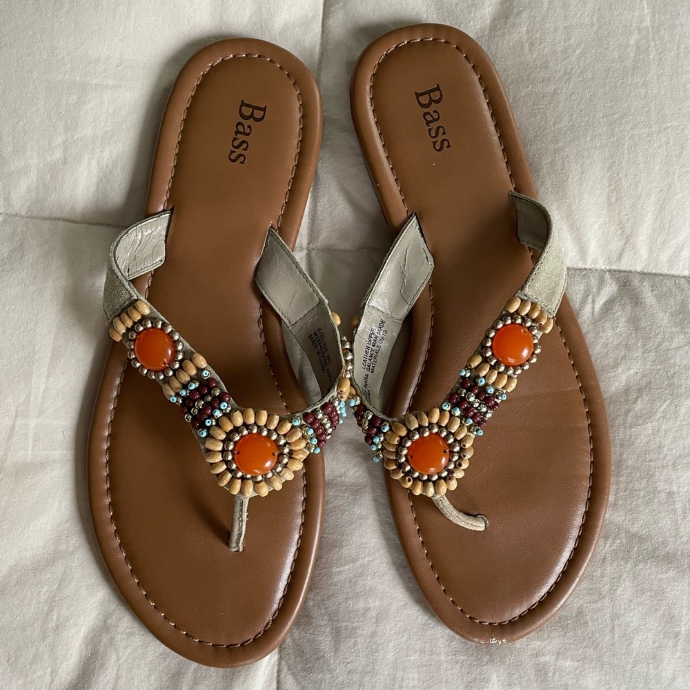 Bass Beaded Sandals - Picture 1 of 6
